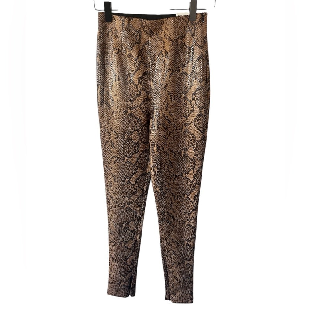 Zara Brown Snake Print Leggings XS